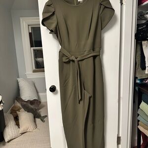Calvin Klein Long Sleeve Olive Dress